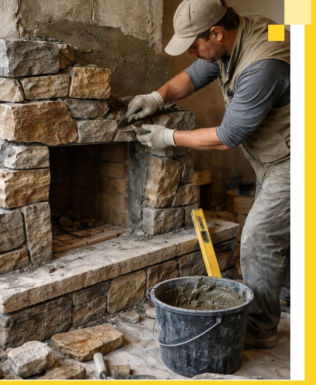 Изготовление и установка каменных каминов под ключ в Выборге