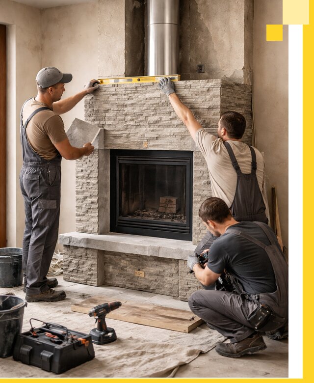 Профессиональный монтаж каминов под ключ в Выборге для дома