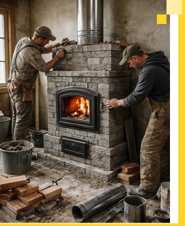 Производство, поставка и монтаж дровяных печей в Выборге