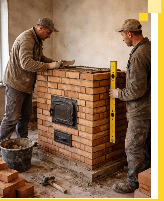 Отопительные печи под ключ в Выборге, установка и сборка