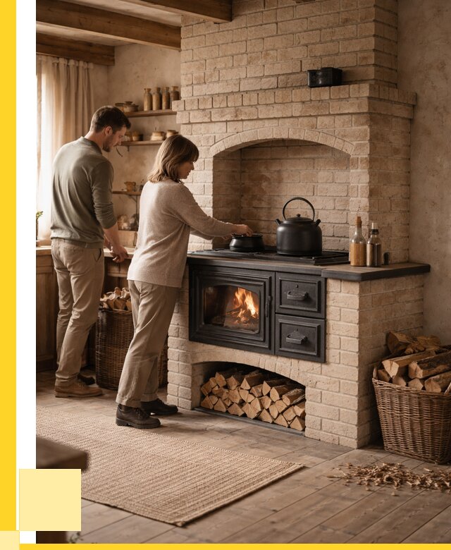 Печи с плитой в Выборге от 45995 р. | ЭриданВбр — кирпичная печь