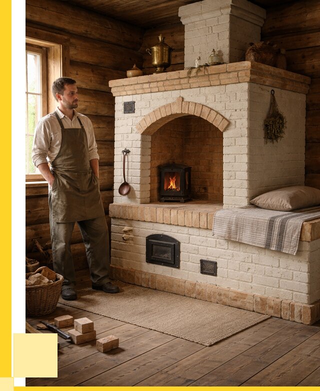 Русские печи с лежанкой под ключ в Выборге от 153315 р. ЭриданВбр