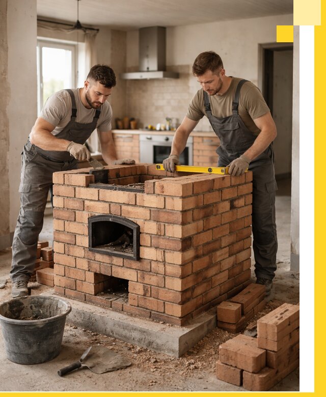 Установка и монтаж печей в частном доме в Выборге под ключ