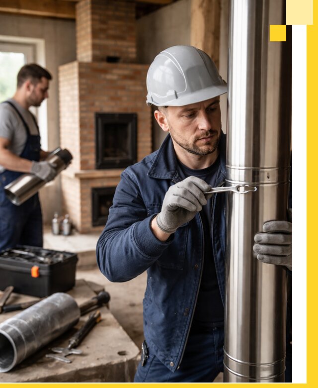 Профессиональный монтаж дымоходов для печей в Выборге