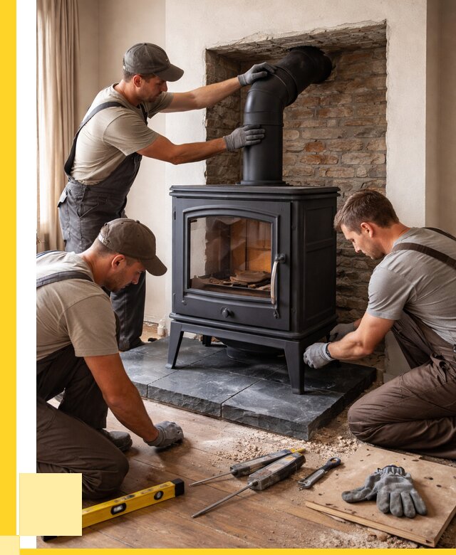 Монтаж печи камина в частном доме в Выборге от 25553 р. | ЭриданВбр