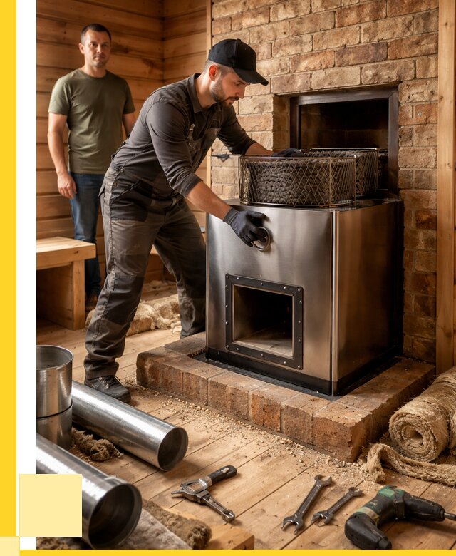 Монтаж банных печей под ключ в Выборге от 18398 р., ЭриданВбр