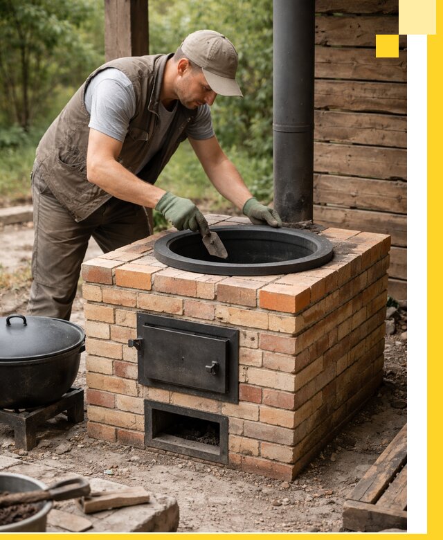 Изготовление и установка печей для казана в Выборге под ключ