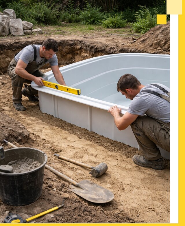 Производство и установка пластиковых бассейнов в Выборге под ключ