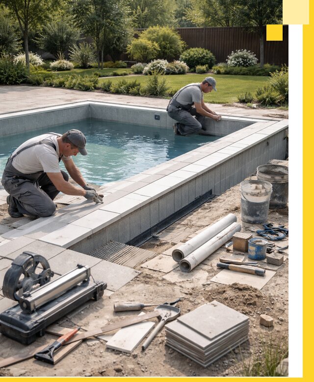 Строительство открытых бассейнов под ключ в Выборге профессионально