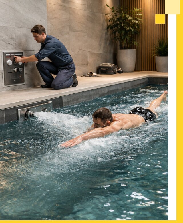 Проектирование и монтаж бассейнов с противотоком в Выборге