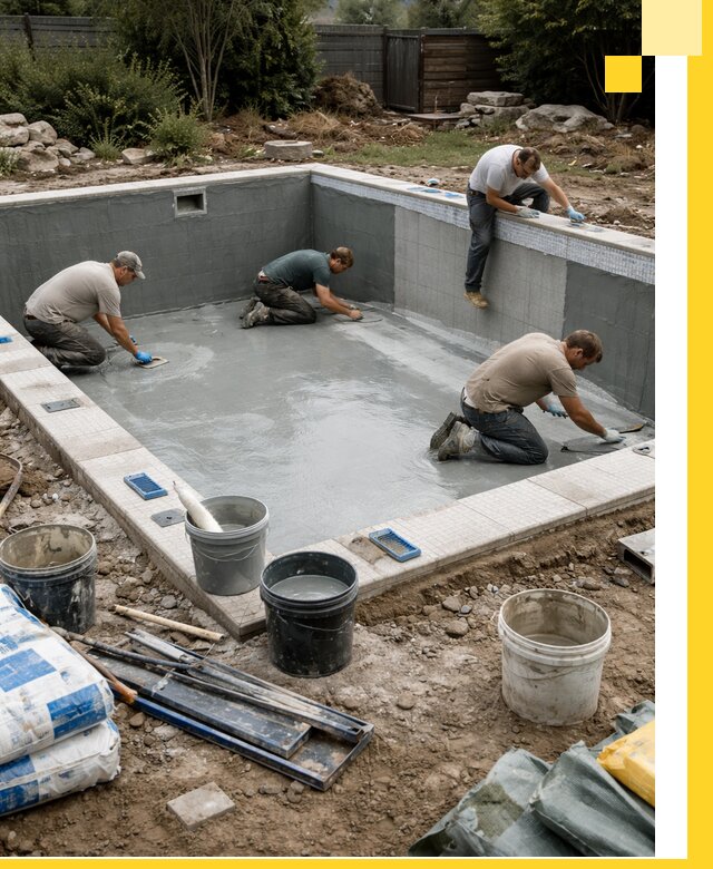 Изготовление и монтаж чаши бассейна под ключ в Выборге