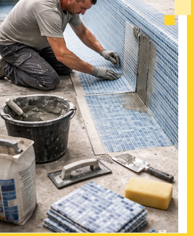 Укладка и ремонт мозаики для бассейнов под ключ в Выборге