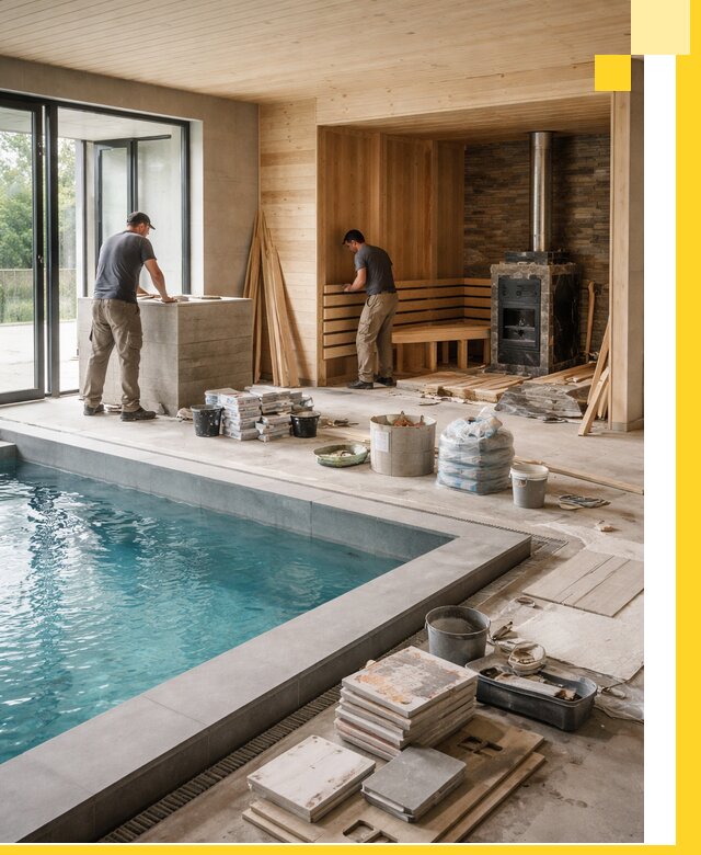 Проектирование и строительство бань с бассейном в Выборге