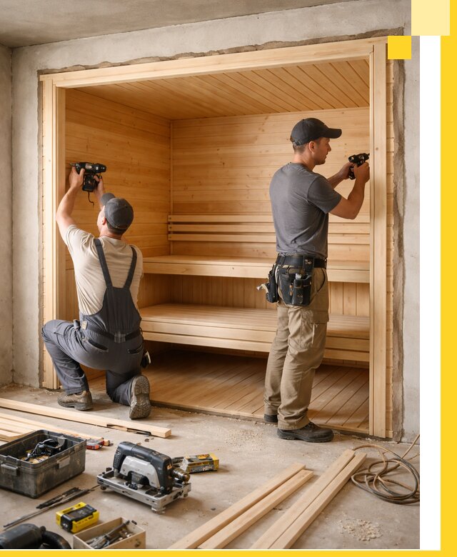 Монтаж саун под ключ в Выборге — проектирование и установка