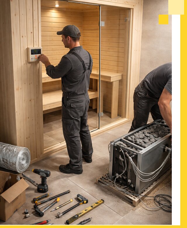 Поставка, установка и монтаж электрических саун в Выборге