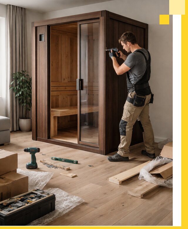 Установка и производство мини саун под ключ в Выборге