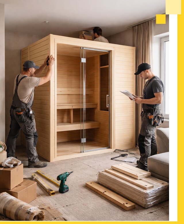 Установка и благоустройство саун в квартире в Выборге