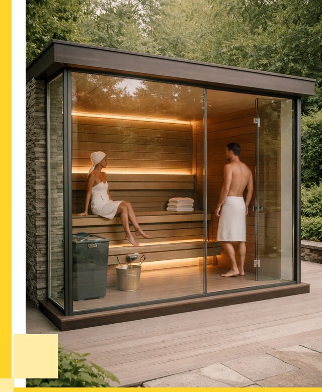 Сауна стеклянная и двери для сауны в Выборге от 255525 р. | ЭриданВбр