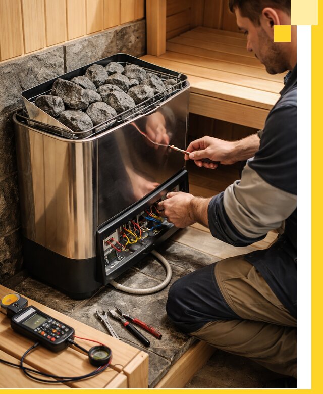 Продажа и установка электрокаменок для саун в Выборге