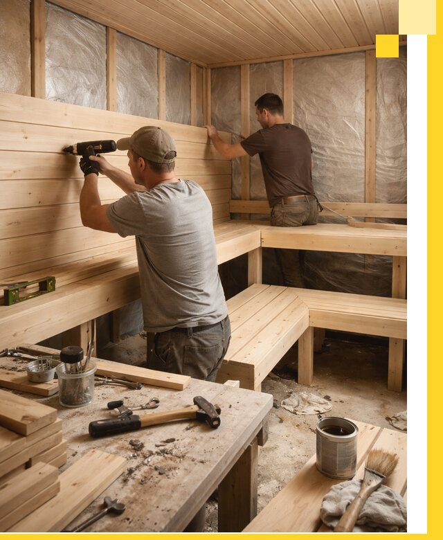 Профессиональная отделка бань и саун под ключ в Выборге