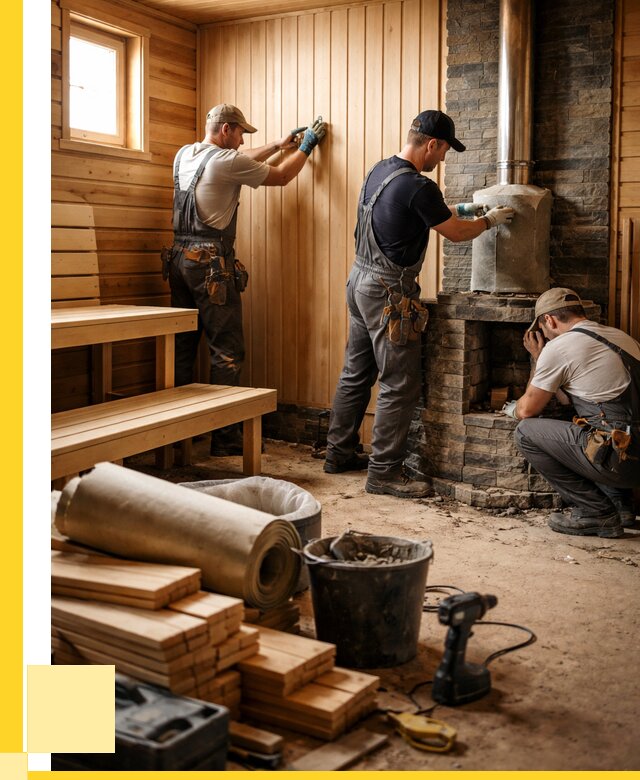 Ремонт бань под ключ в Выборге от 45995 р. | ЭриданВбр