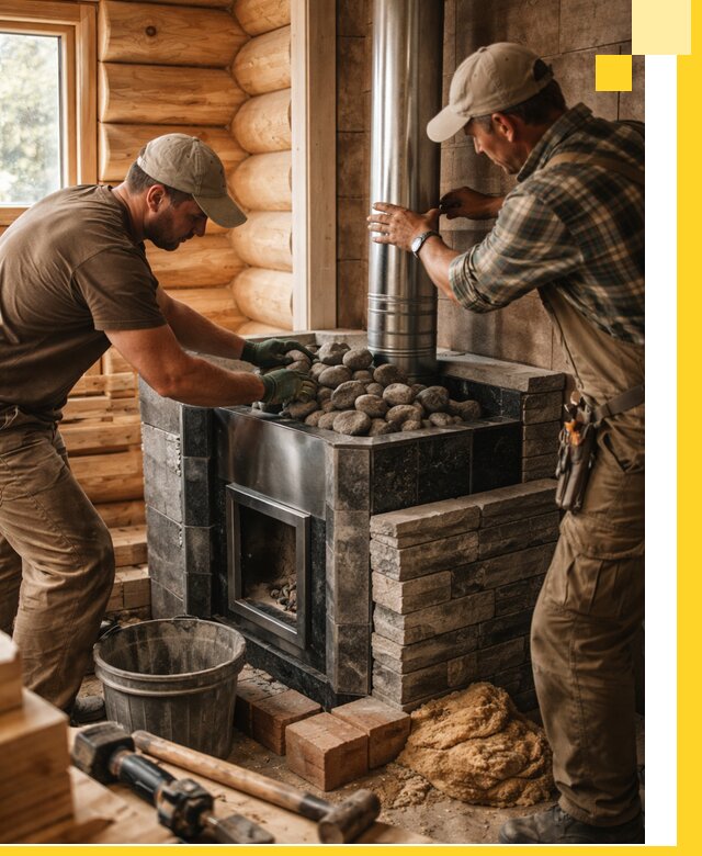 Строительство и отделка русских бань под ключ в Выборге