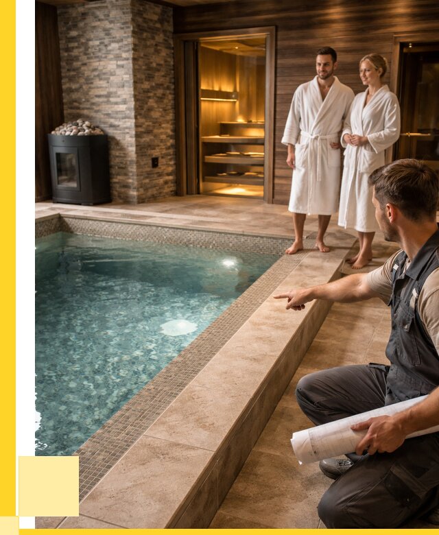 Проект бани с бассейном под ключ в Выборге от 66437 р. | ЭриданВбр