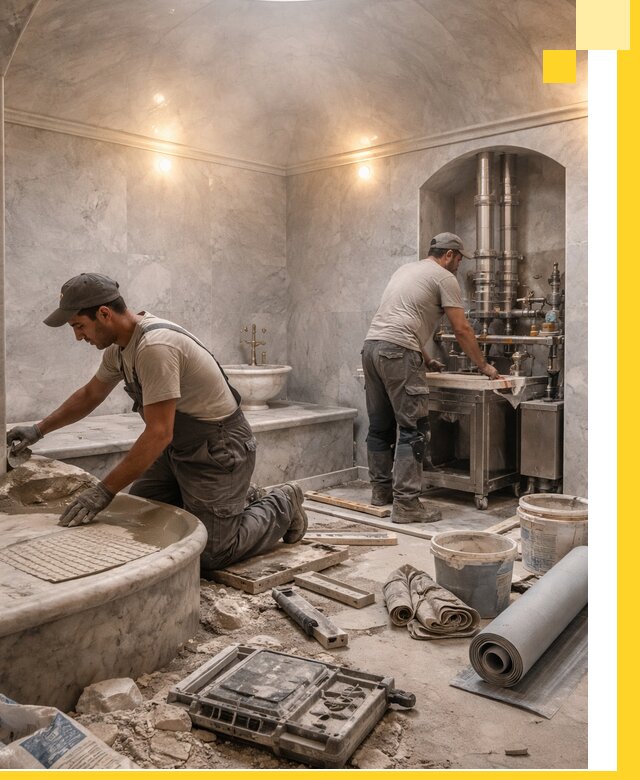 Строительство турецких бань хаммам под ключ в Выборге