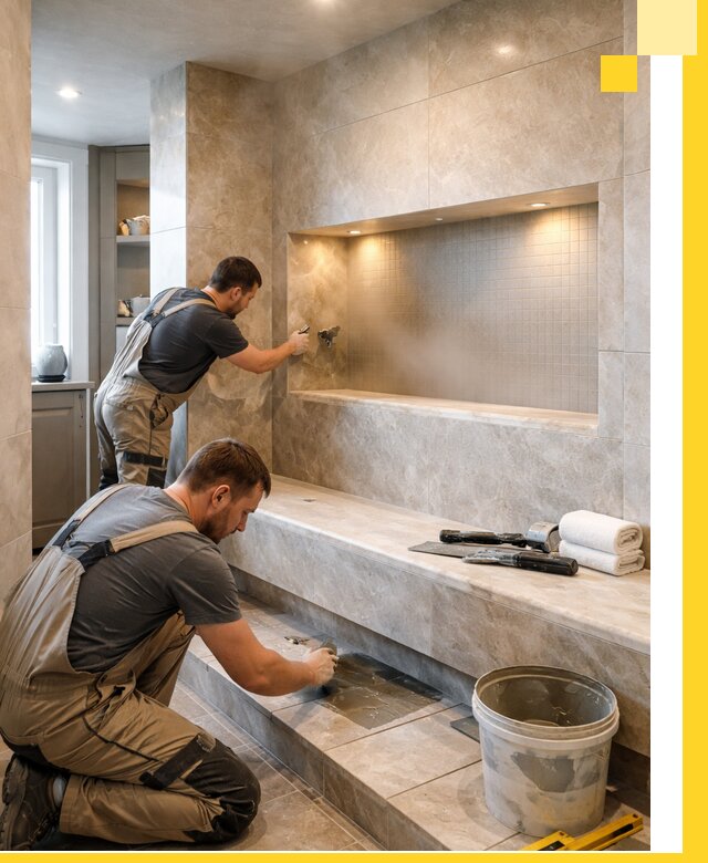 Профессиональное строительство хамама в квартире в Выборге