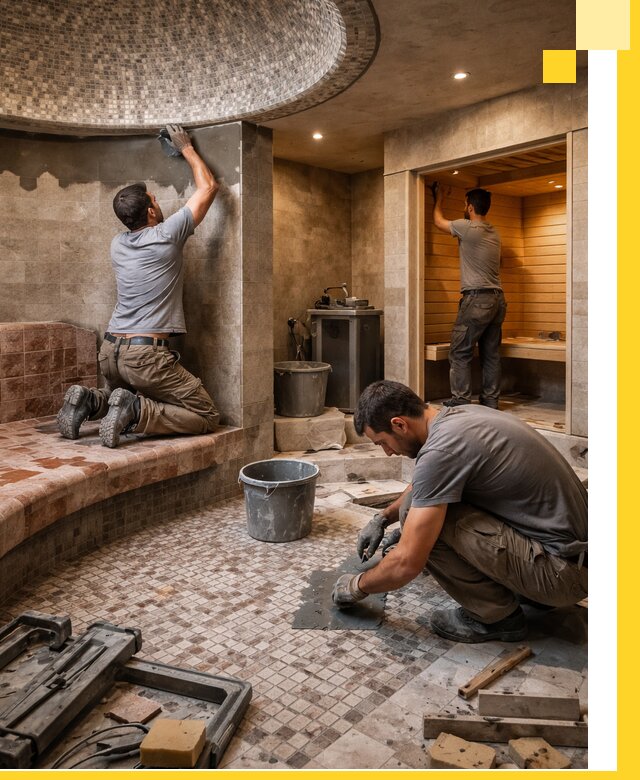 Проект и строительство хамама бани и сауны под ключ в Выборге