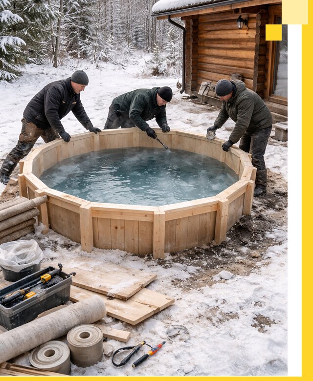 Изготовление и установка ледяных купелей под ключ в Выборге