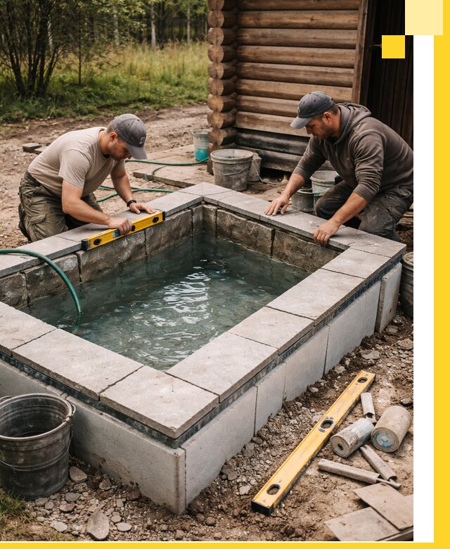 Изготовление и установка холодных купелей под ключ в Выборге